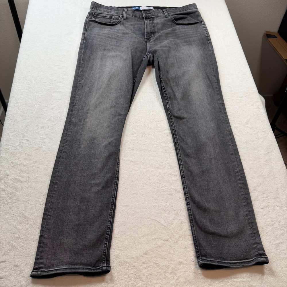 Old Navy Slim Jeans Mens 38x32 Gray Good 360 Stretch Recycled Denim‎